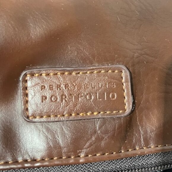 Men's Travel Kit Toiletry Hanging Zippered Bag Perry Ellis Portfolio Brown - Picture 8 of 16